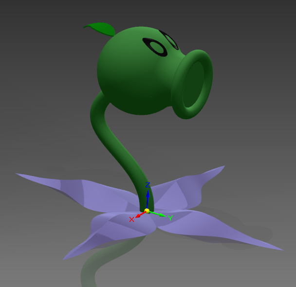 3D CAD plant vs zombie